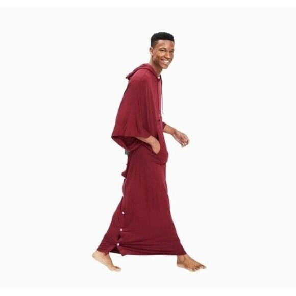 Jambys Split All Wine You Want Hooded Foot Pocket Wizard Cozy Loungewear OS - Picture 1 of 16
